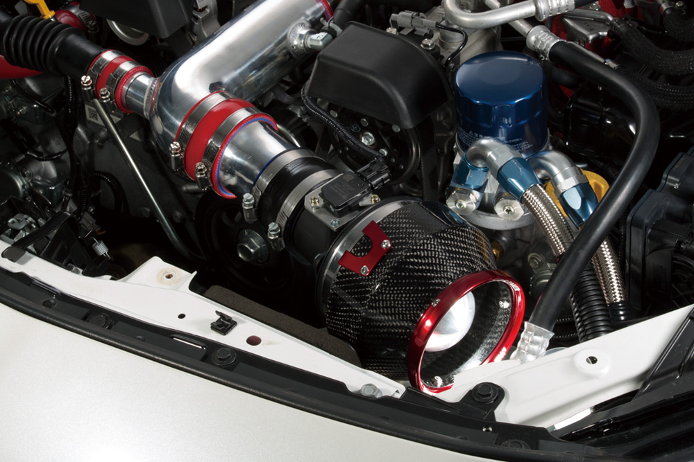 BLITZ カーボンパワーエアクリーナー レッド 高級品市場 - エンジン